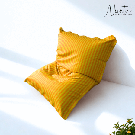 บีนแบค ทรงหมอนยักษ์ NUNTA LEATHER รุ่น SUNKISSED SIZE: XL 135X180CM สีเหลืองเข้ม-เหลืองอ่อน_3